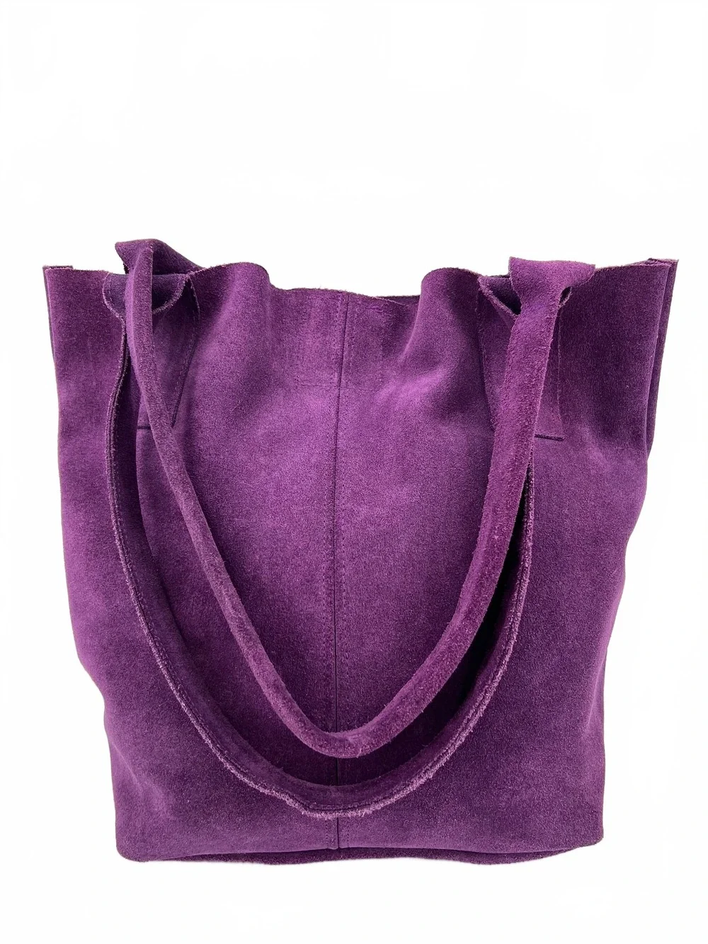 Brand Purple Suede Tote | OS Regular | Suede Tote Bag